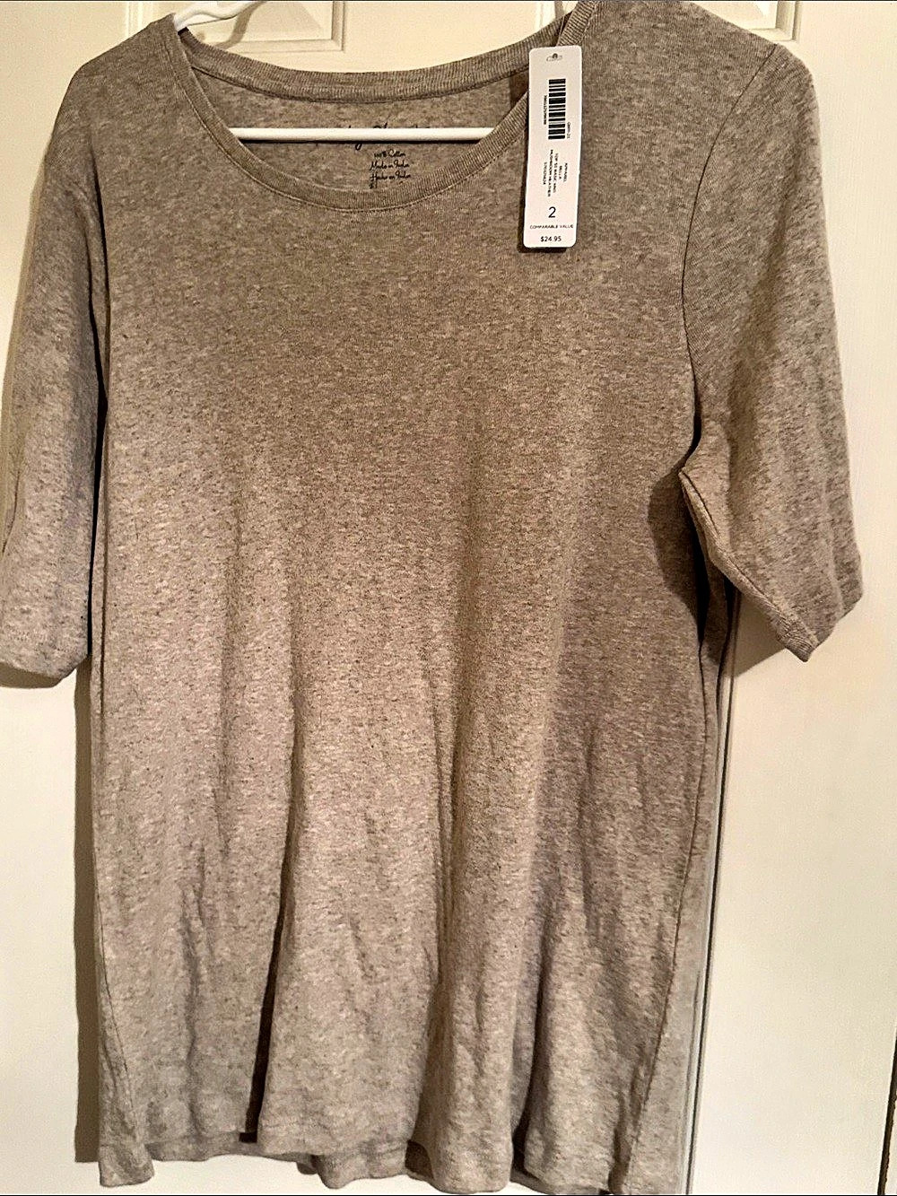 Chicos Short Sleeve Top in Brown Size Large (2) NWT